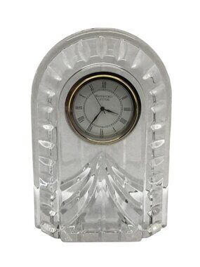 Waterford Crystal Small 5.25 Inches Overture Analog Quartz Desk Clock